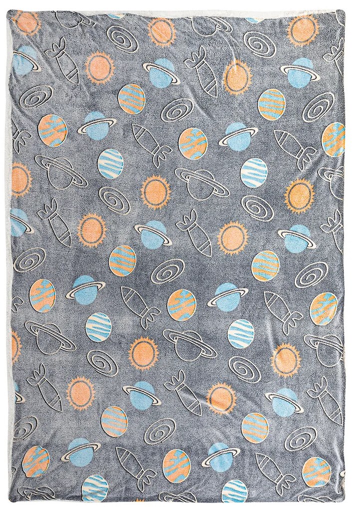 4Home Planetarium világító gyapjú hatású péd, 150 x 200 cm