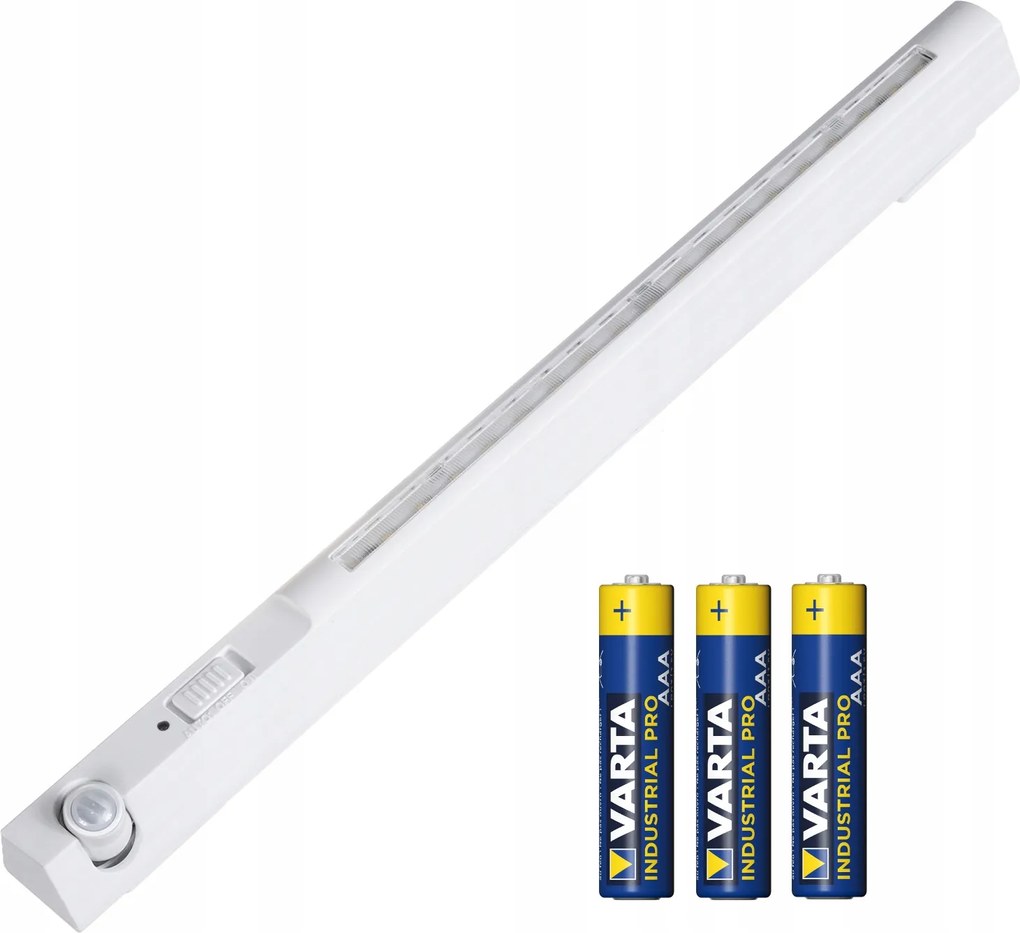 LED-es konyhai szekrénylámpa szürkületi mozgásérzékelővel, elemes