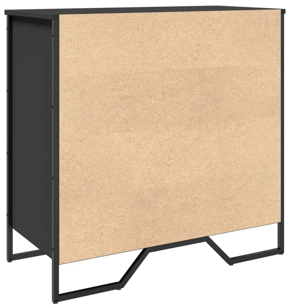 fekete szerelt fa cipőszekrény 80 x 38 x 78 cm