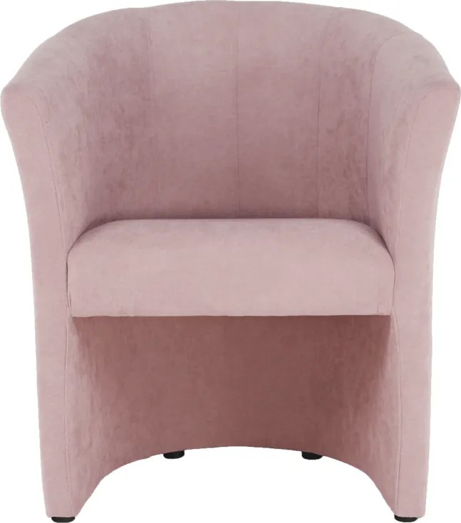 Klub fotel puffal, rózsaszín, ROSE