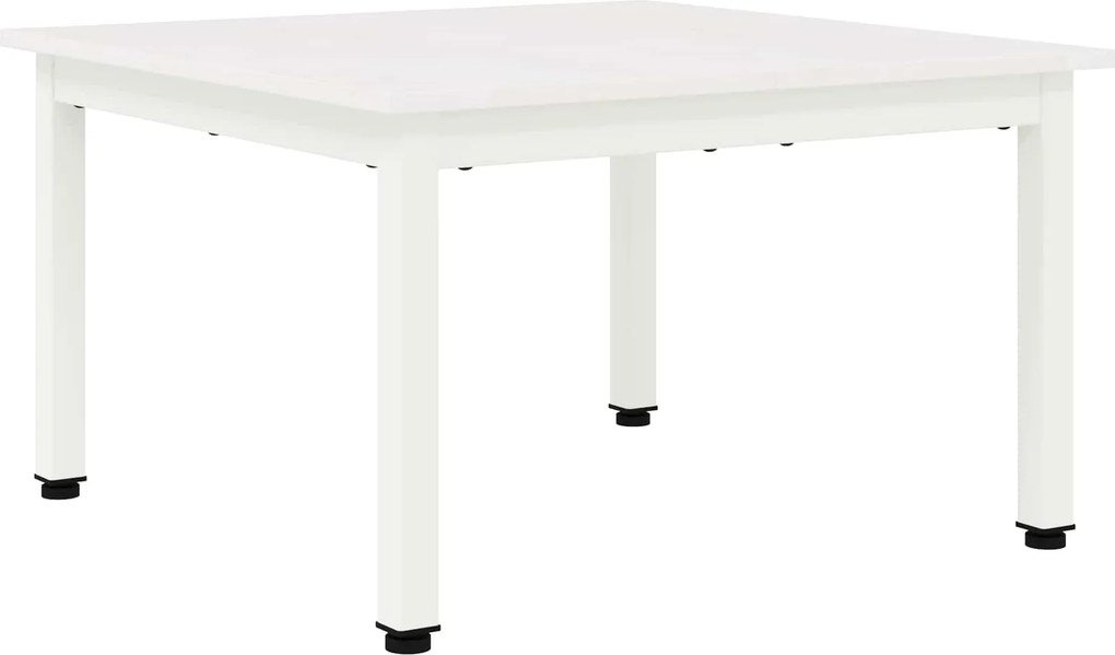 vidaXL Dohányzóasztal Fehér 60 x 60 x 36 cm Tömör fenyőfa