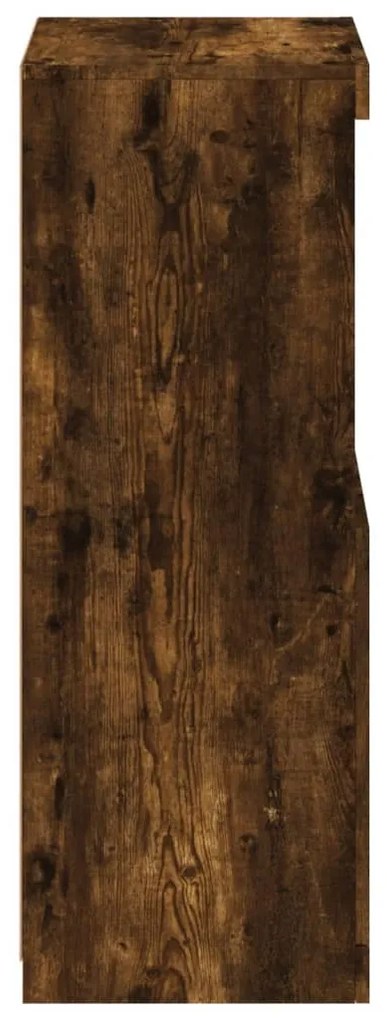 füstös tölgy színű tálalószekrény LED-ekkel 41 x 37 x 100 cm