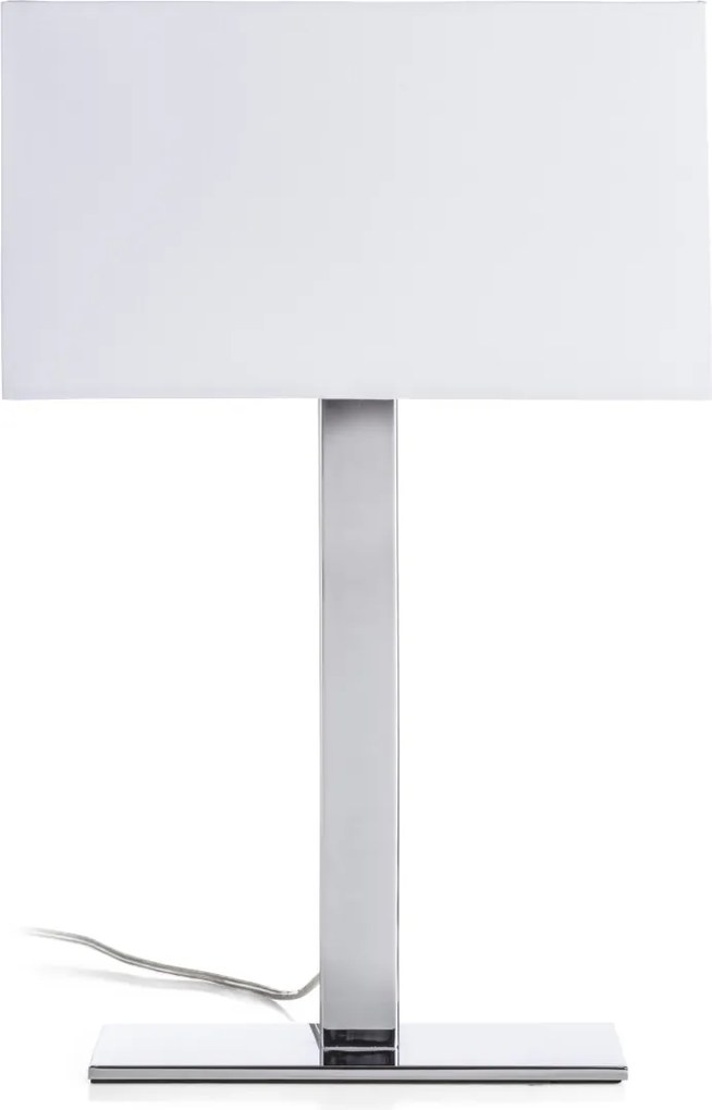 RENDL PLAZA M asztali lámpa fehér króm 230V LED E27 15W