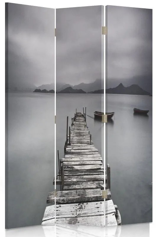 Gario Paraván A híd szürkében Méret: 110 x 170 cm, Kivitelezés: Forgó paraván 360°