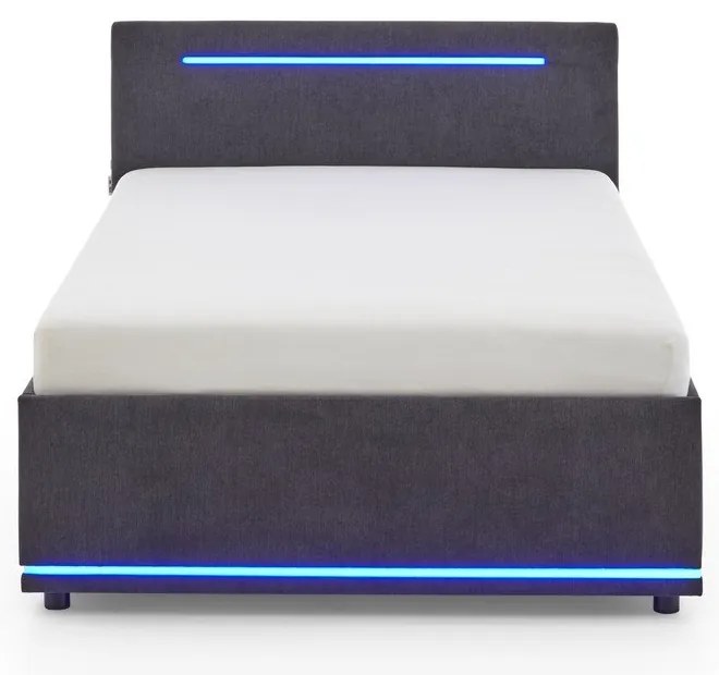 Sötétszürke kárpitozott gyerekágy ágyrács nélkül 120x200 cm Circle – Meise Möbel