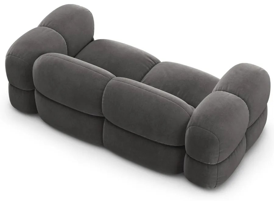 Szürke bársony kanapé 210 cm Loretto – Cosmopolitan Design