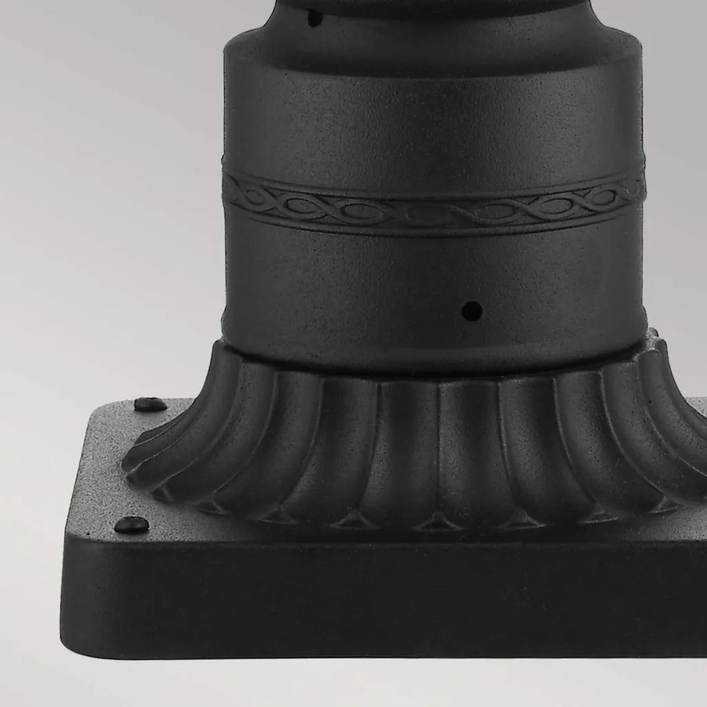 ELSTEAD FE-EB3-M-BLK ENGLISH BRIDLE Klasszikus Kültéri Állólámpa Fekete, Átlátszó E14 IP44