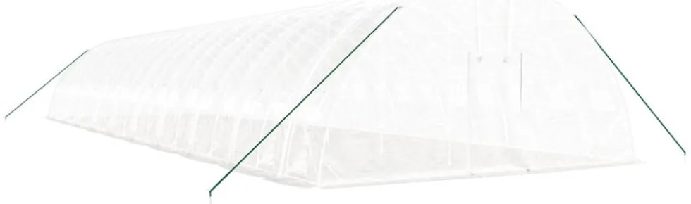 fehér acélvázas melegház 120 m² 20x6x2,85 m