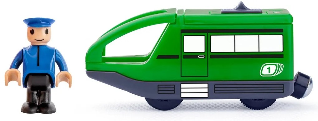 Woody Modern villanymotor a vasúti pályára, zöld