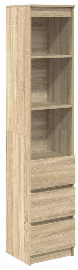 sonoma tölgy szerelt fa magasszekrény 37,5x35x180 cm