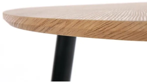 KÉSZLET 2x Kisasztal NICEA átm. 40/60 cm arany tölgy/fekete