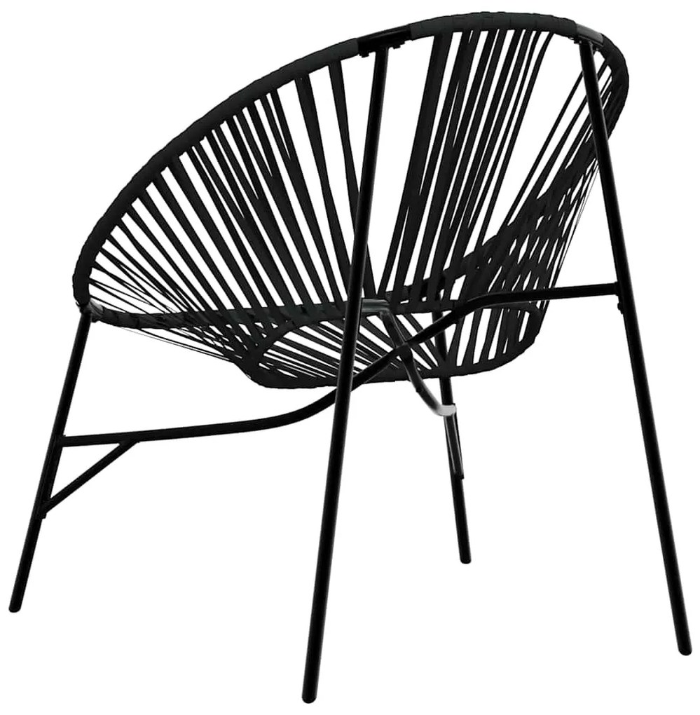 fekete polyrattan kerti tojás szék