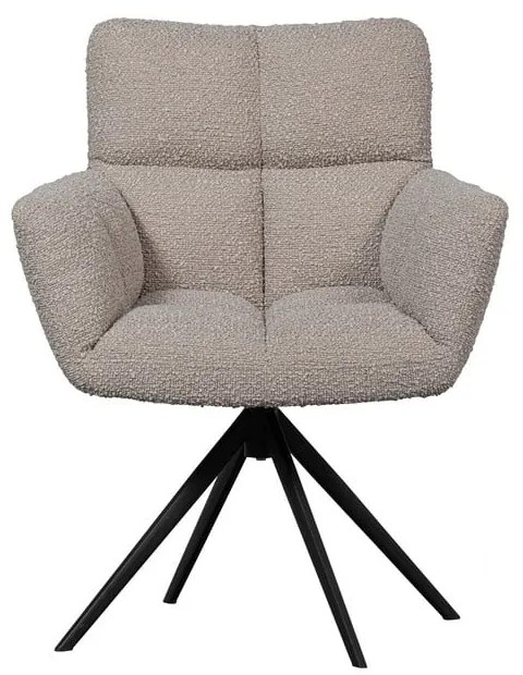 Bézs kárpitozott étkezőfotel Vinny – WOOOD