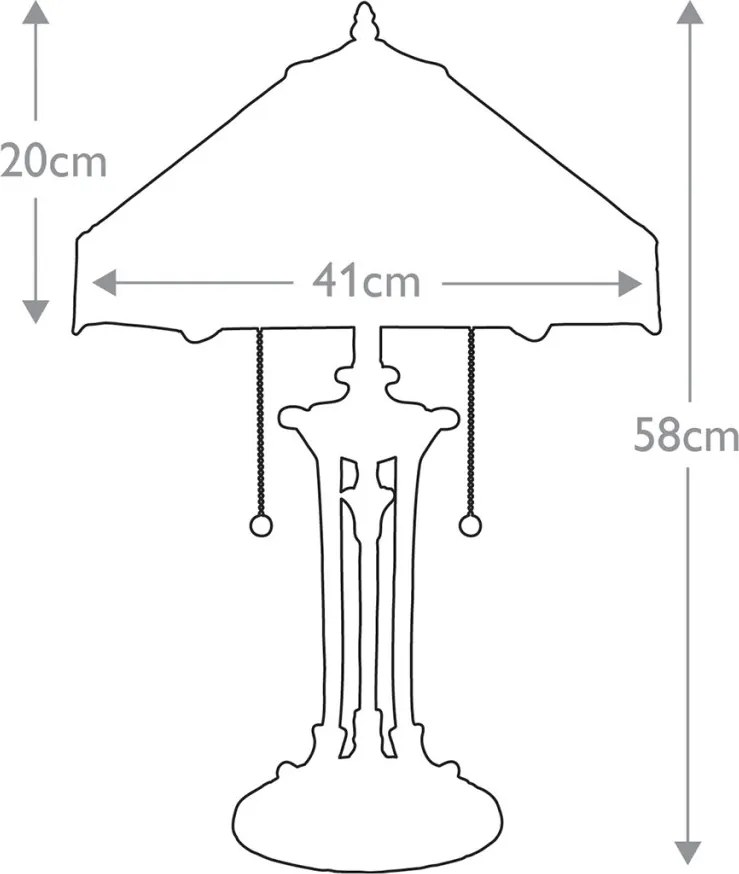Quoizel INDUS QZ-INDUS-TL Asztali lámpa 2x60W/E27