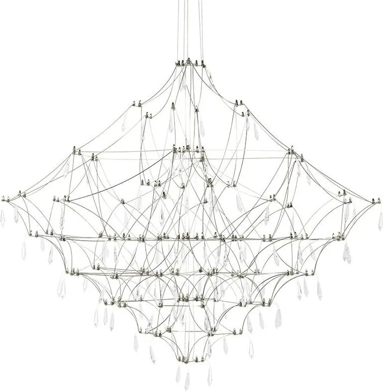 KING HOME MSE1501100208 CONSTELATION Modern Led Függesztett Lámpa Ezüst LED IP20