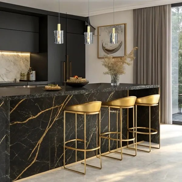 Csillár zsinóron ARCADIA 3xE27/60W/230V arany/füstös