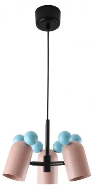 Világoskék-rózsaszín gyerek lámpa fém búrával ø 30 cm Mouse II – GTV