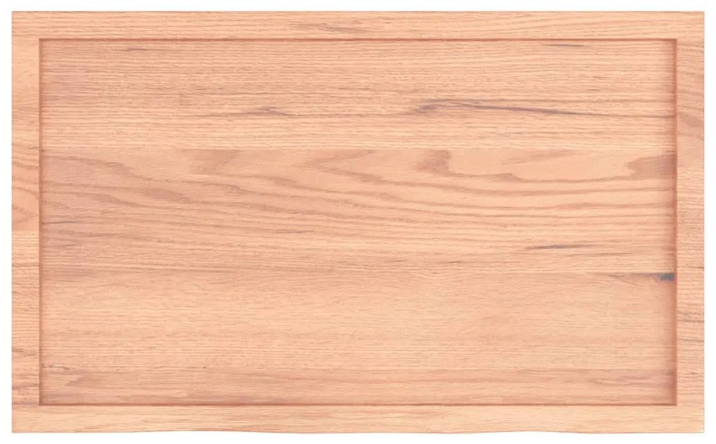 világosbarna kezelt tömör tölgyfa asztallap 100x60x(2-6) cm