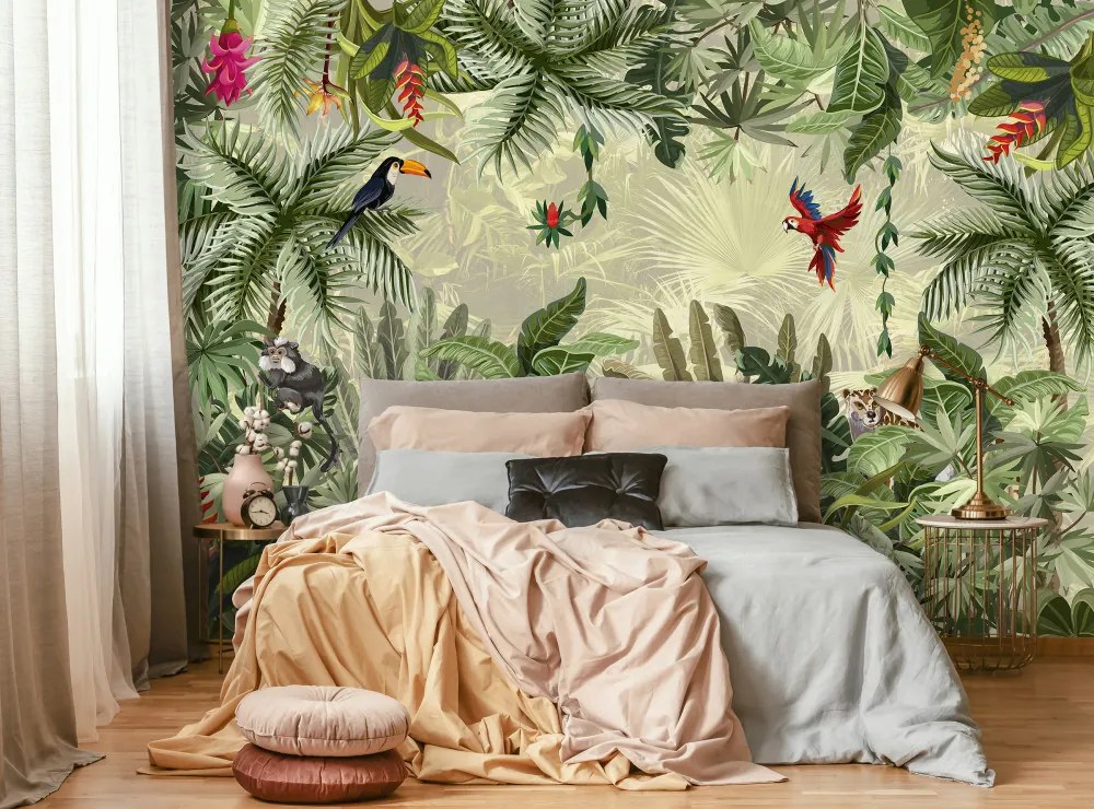 Madarak a dzsungelben poszter, fotótapéta, Vlies (250 x 175 cm)