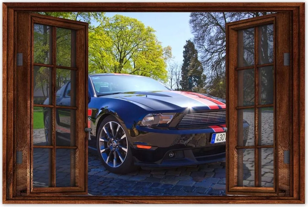 Poszterek 90x60 Ford Mustang csíkokkal