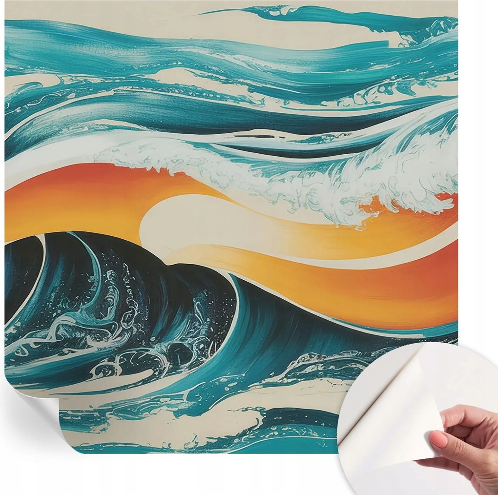 Modern öntapadós fali fotótapéta Absztrakt hullámok 250x250 cm