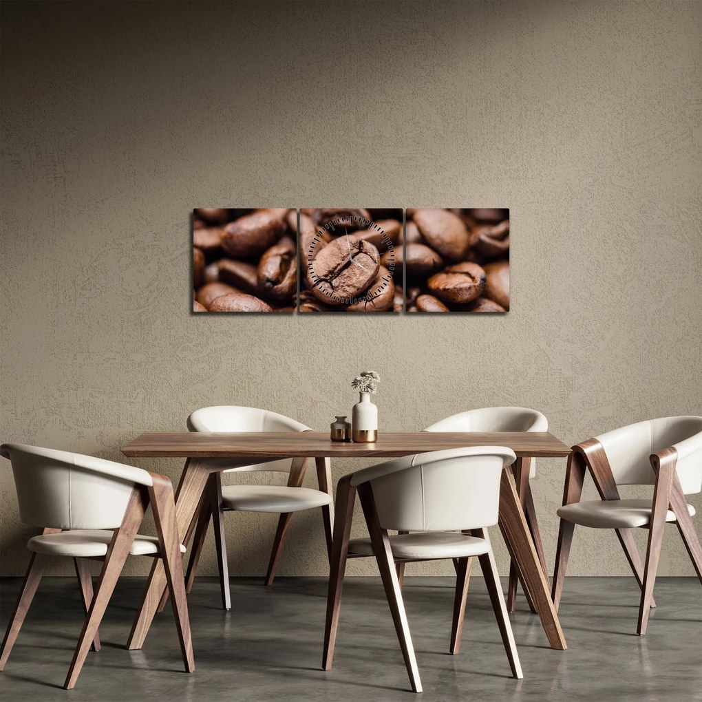 A kávébab képe (órával) (90x30 cm)
