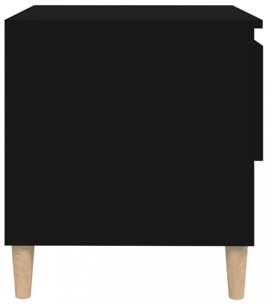 fekete szerelt fa éjjeliszekrény 50 x 46 x 50 cm