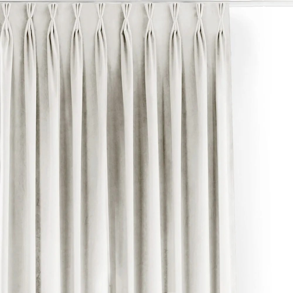 Krémszínű bársony dimout (részleges sötétítő) függöny 400x300 cm Velto – Filumi