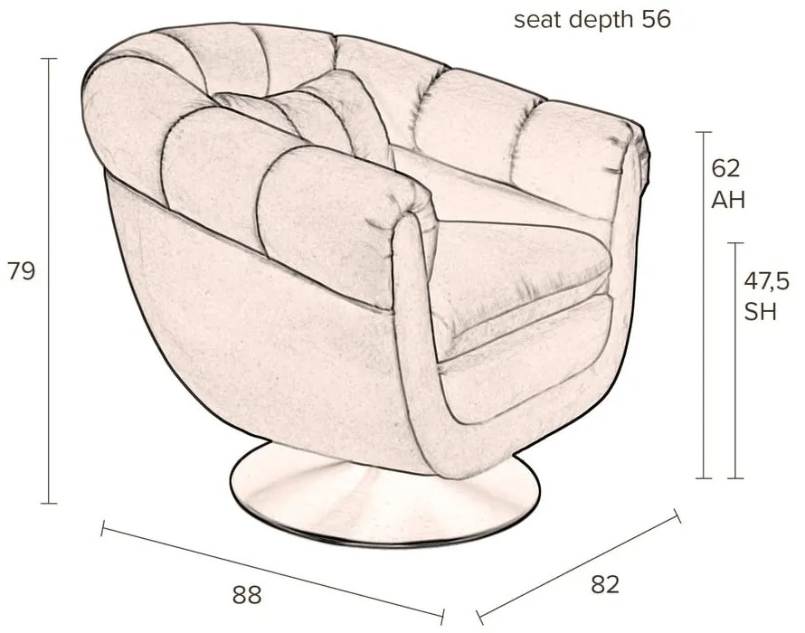 Memeber olívazöld bársony fotel - Dutchbone
