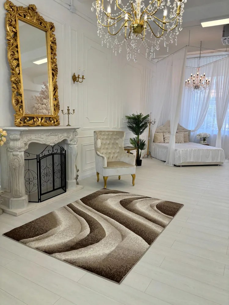 Nora 6031 bézs modern szőnyeg 60x220 cm