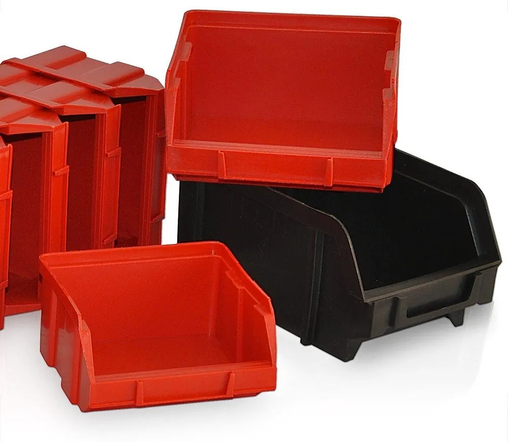 ORDER függő szerszámszervező, 30 doboz, 64x2x38cm, piros/fekete Jurhan