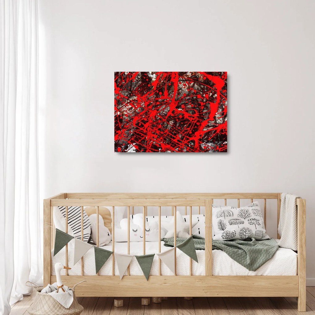 Kép - kifejező absztrakciók (üvegen) (70x50 cm)