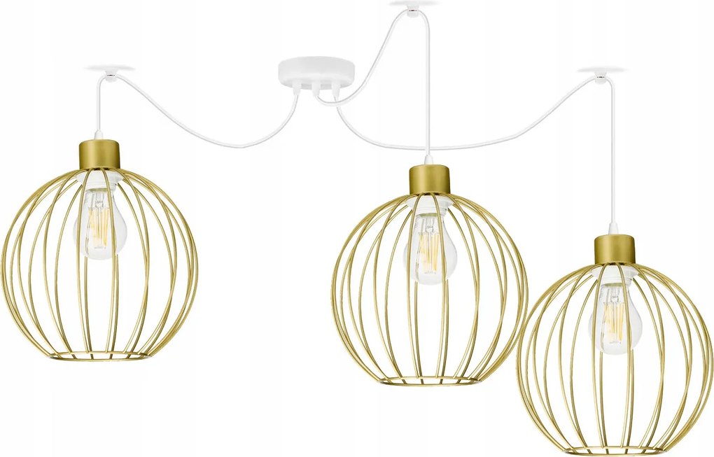 Függő mennyezeti lámpa Zwis Loft lámpabúra 3xE27 Pók