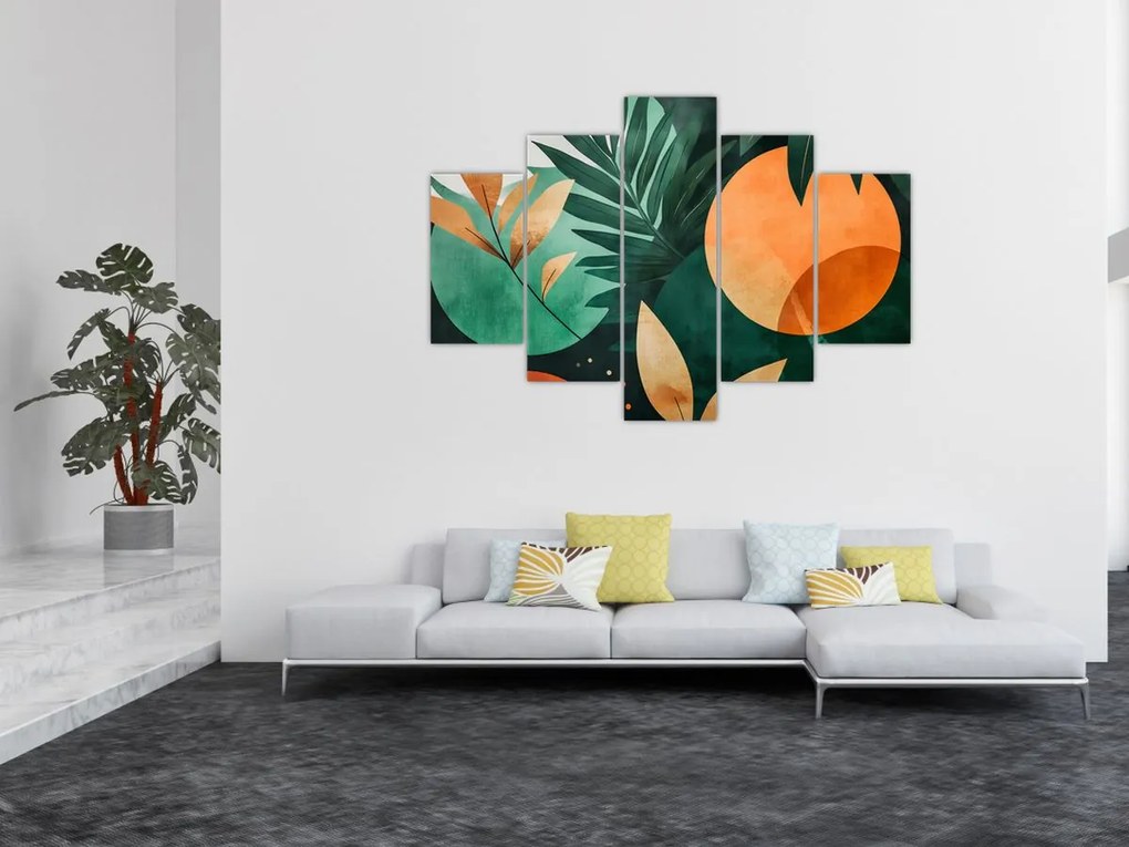 Kép - Geometrikus természeti minták (150x105 cm)