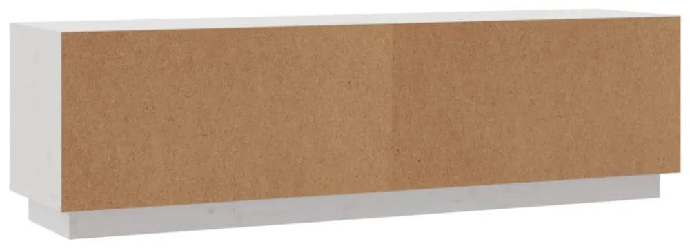 fehér tömör fenyőfa TV-szekrény 140 x 35 x 40 cm