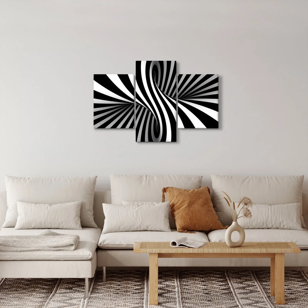 Absztrakt kép zebra csíkokkal (90x60 cm)