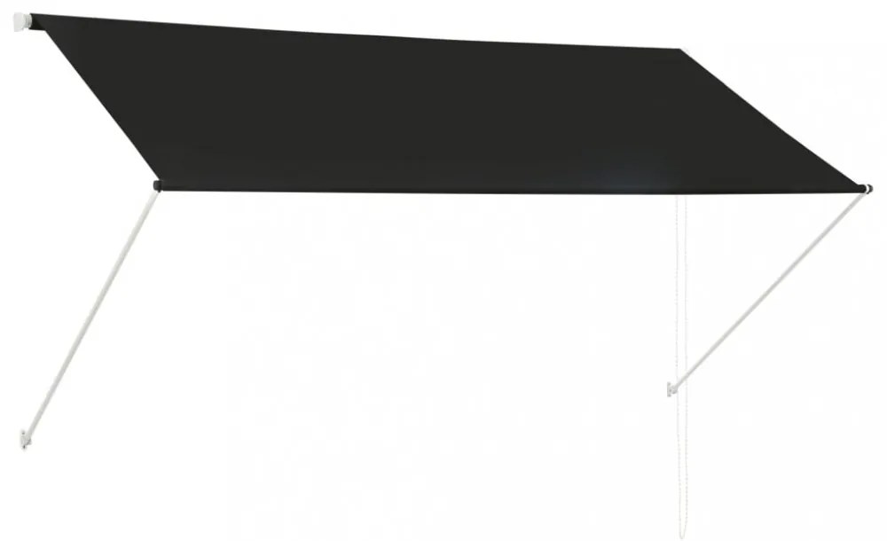 feltekerhető antracitszürke napellenző 250 x 150 cm