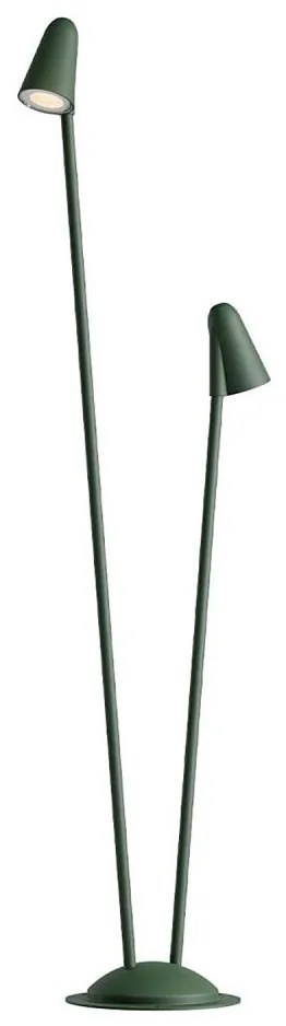 Redo 90713 - NIVALIS LED kültéri lámpa, 2× LED, 6,9 W, 230 V, 3000 K, 110 cm, IP65, zöld