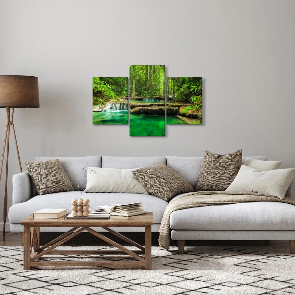 Kép - Zöld vízesés (90x60 cm)