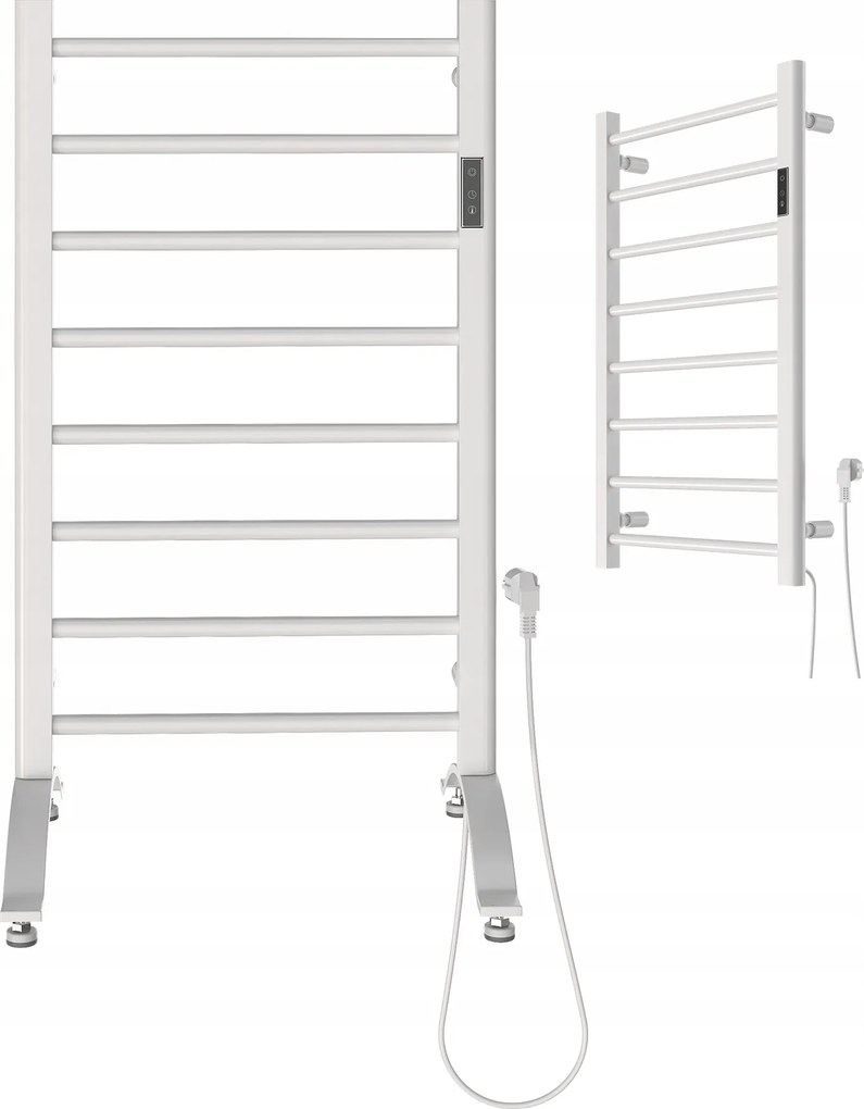 Elektromos Fürdőszobai Radiátor Fehér 200W 80x50 Lógó Lábak