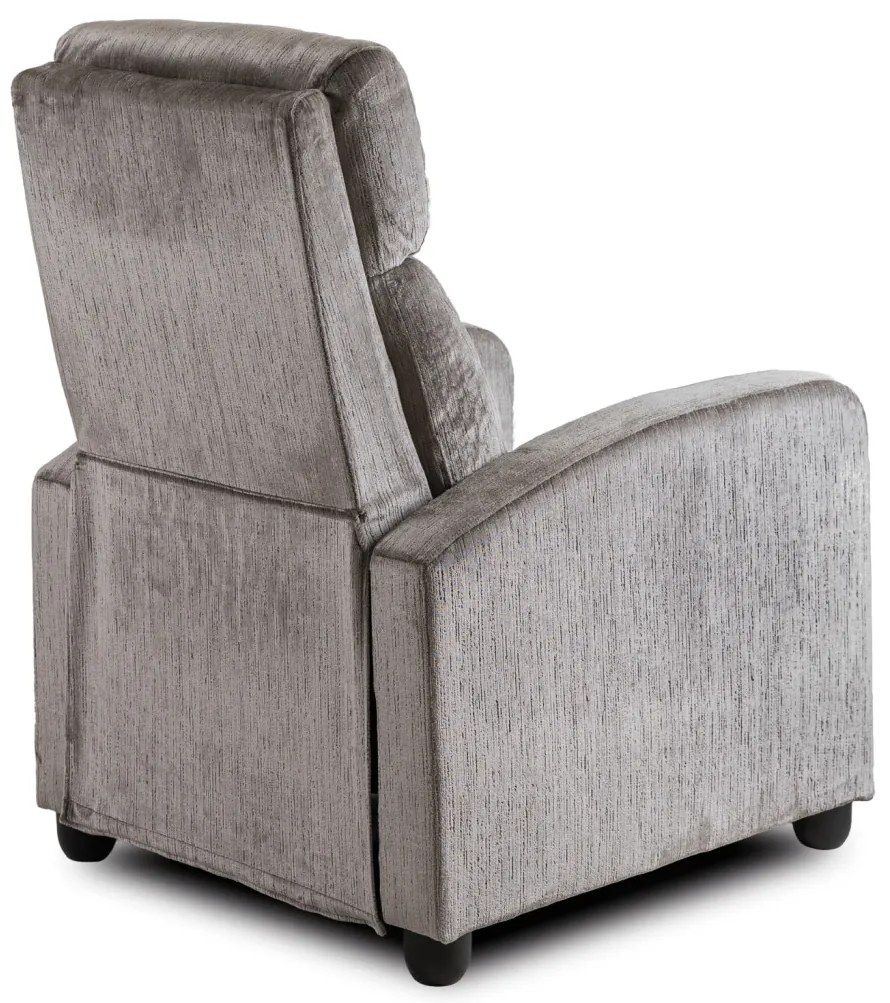 Fotel Rozkładany DANNY Szary Welurowy