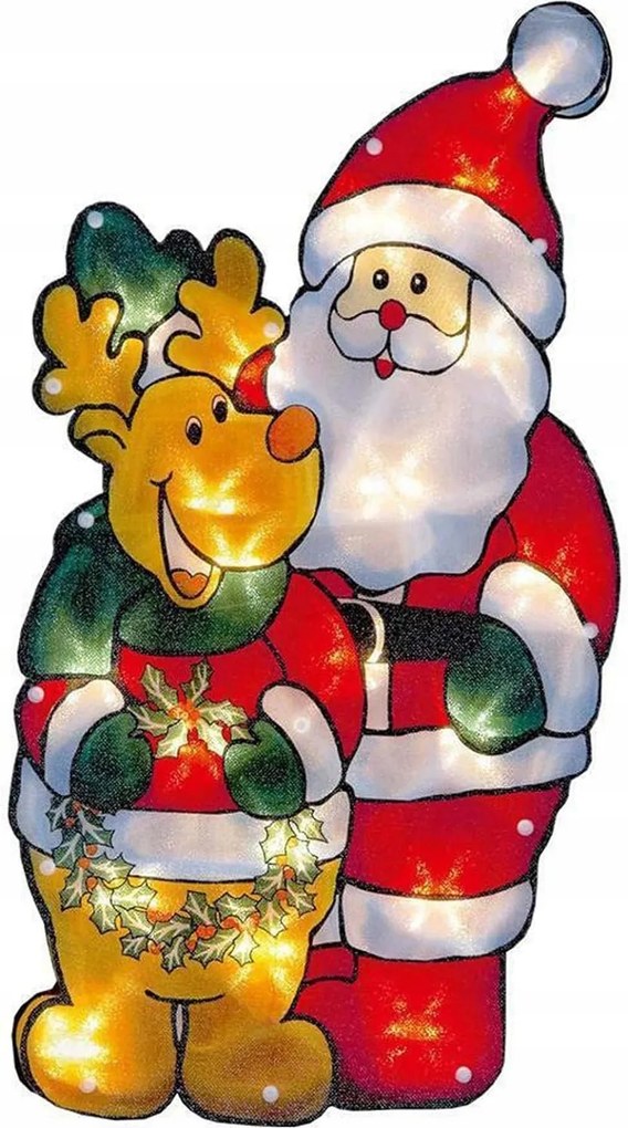 Foxter Led Mikulás és rénszarvas 45 cm