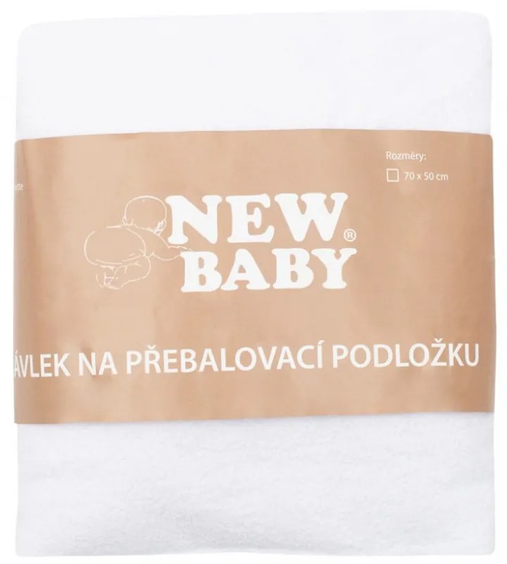 Huzat pelenkázó lapra New Baby 50x70 fehér