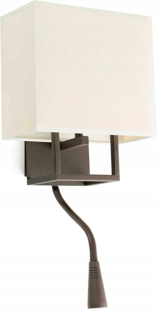 Faro Vesper fali lámpa barna/bézs Led olvasólámpával