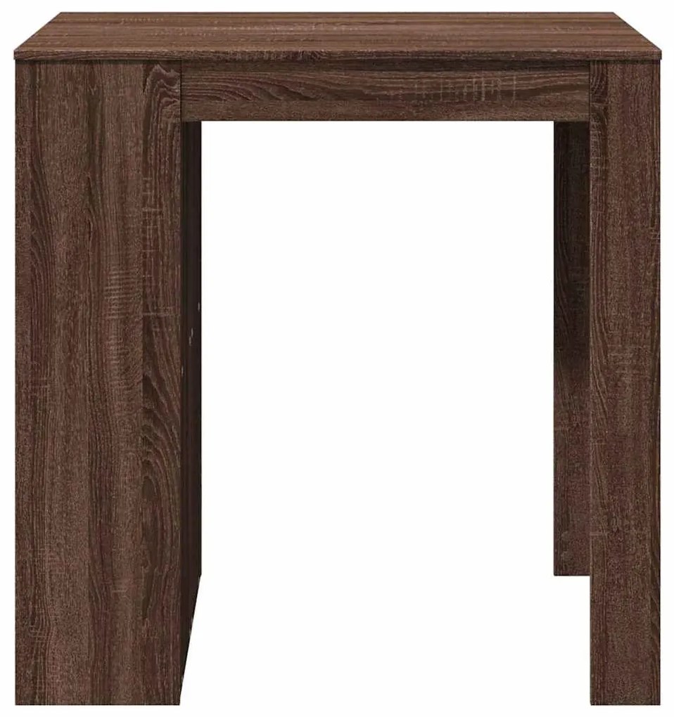 barna tölgy színű szerelt fa bárasztal 102 x 70 x 103,5 cm