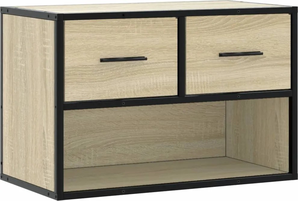 vidaXL sonoma tölgy színű szerelt fa és fém TV-szekrény 60x31x39,5 cm