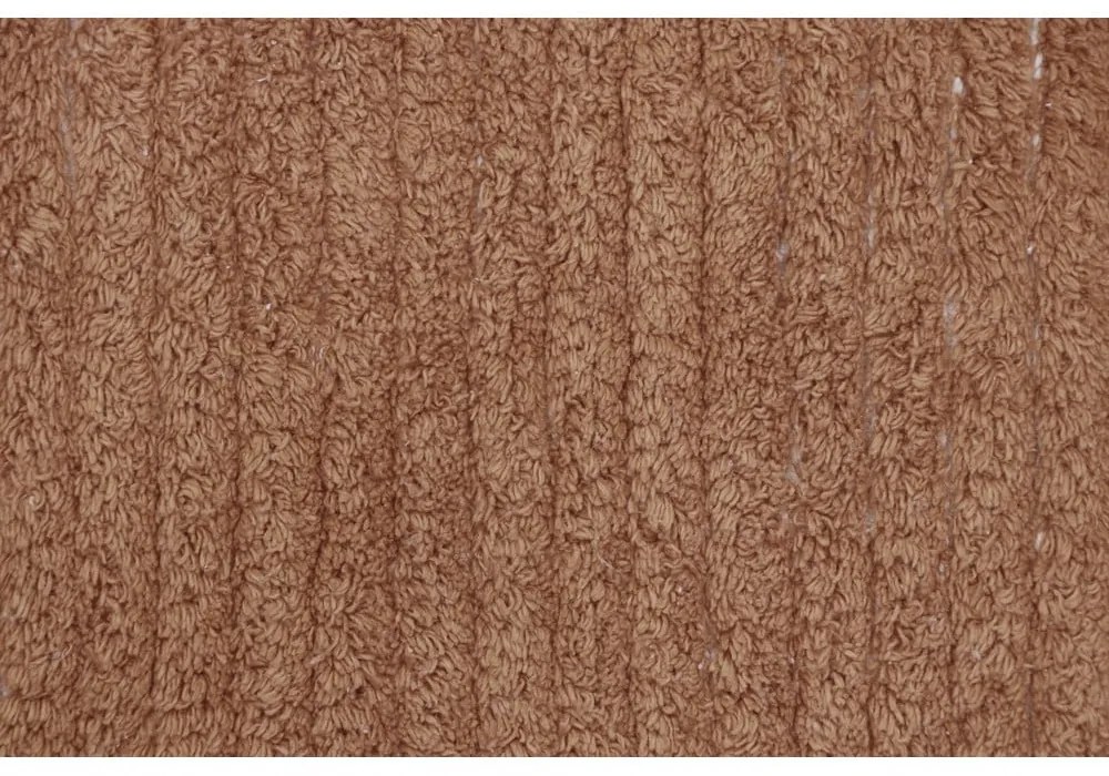 Téglavörös-bézs pamut futószőnyeg 80x230 cm Duetto Toffee – Lorena Canals