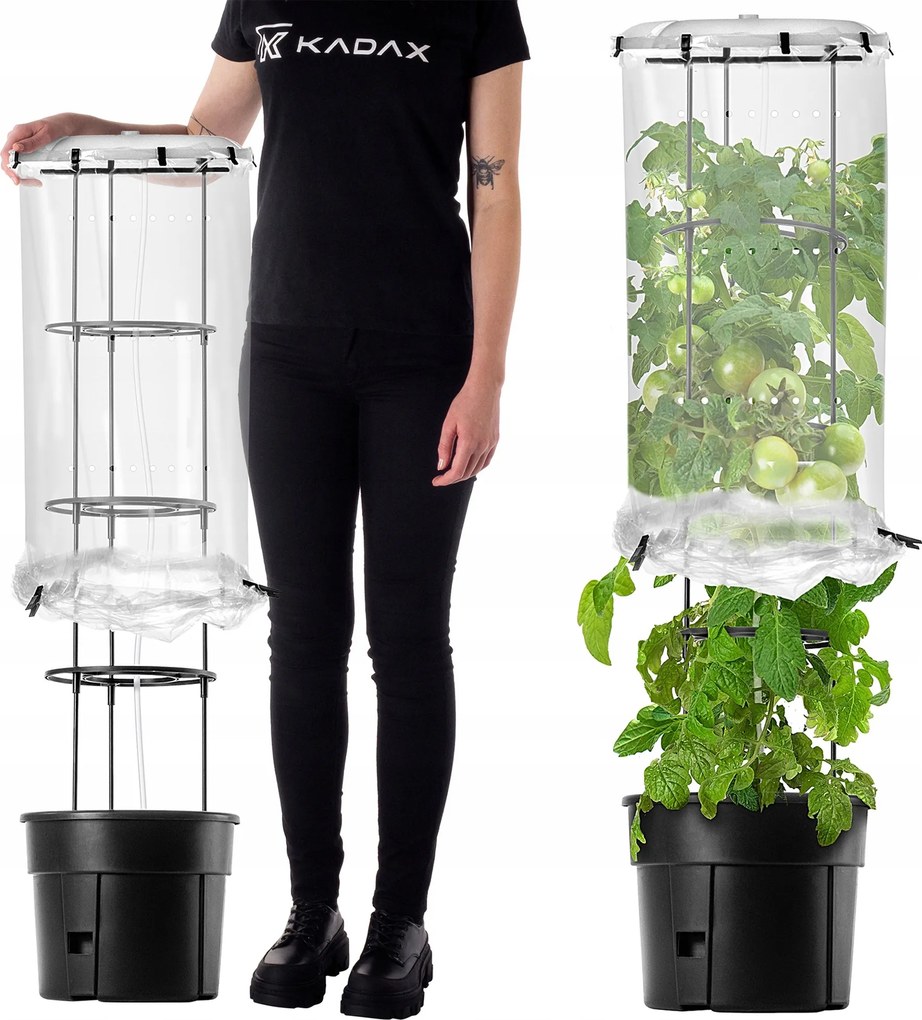 Virágtartó Kaspó Paradicsom Termesztéshez 12L Napernyő Védő Fedél Szett