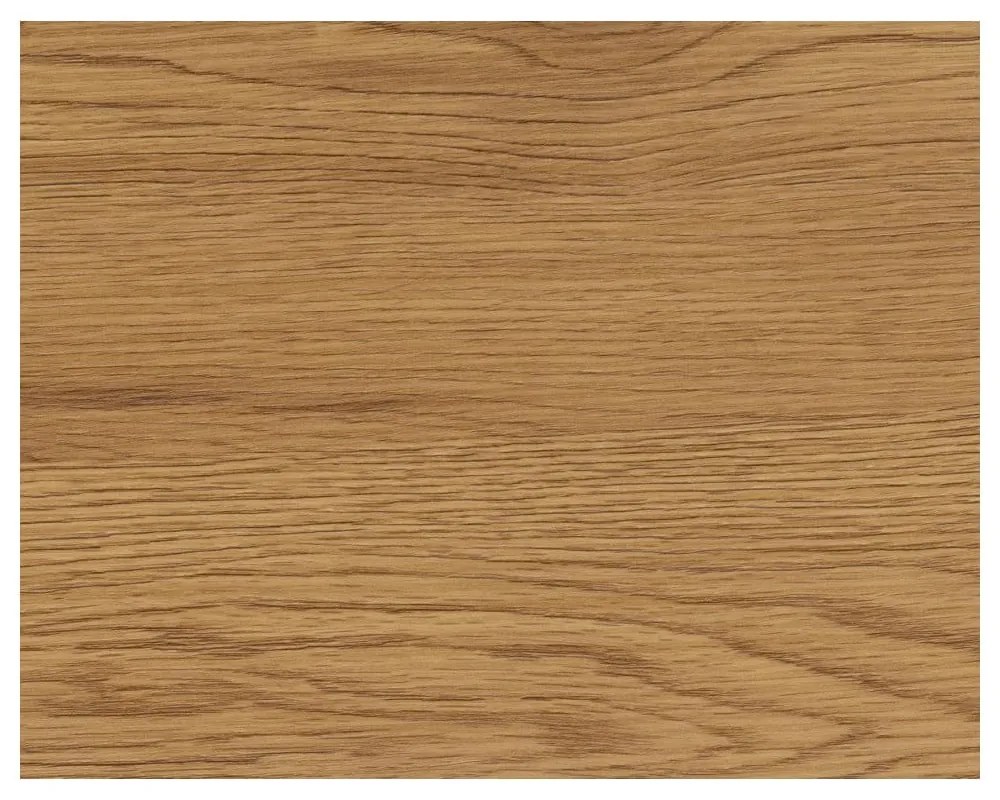 Fekete-natúr színű könyvespolc tölgyfa dekorral 37x120 cm Seaford – Actona