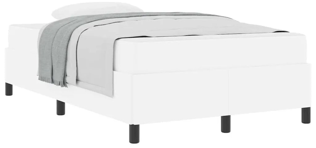 Ágykeret matraccal matracmal Fehér 120 x 200 cm Műbőr